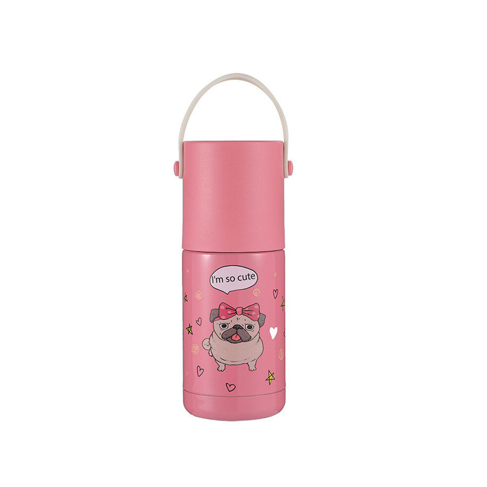 Korean Fashion Trend Rabbit Gradient Thermos Cup Vacuum Stainless Steel Cartoon Water Cup Portable Outdoor Sports Bottle